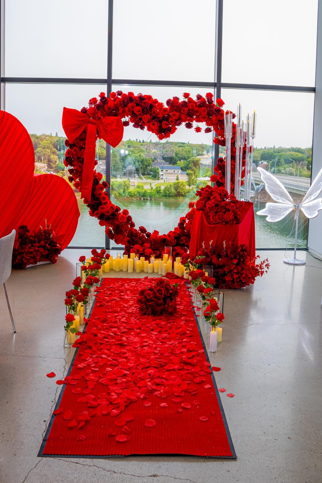 A Rose Arch and a Petal Aisle