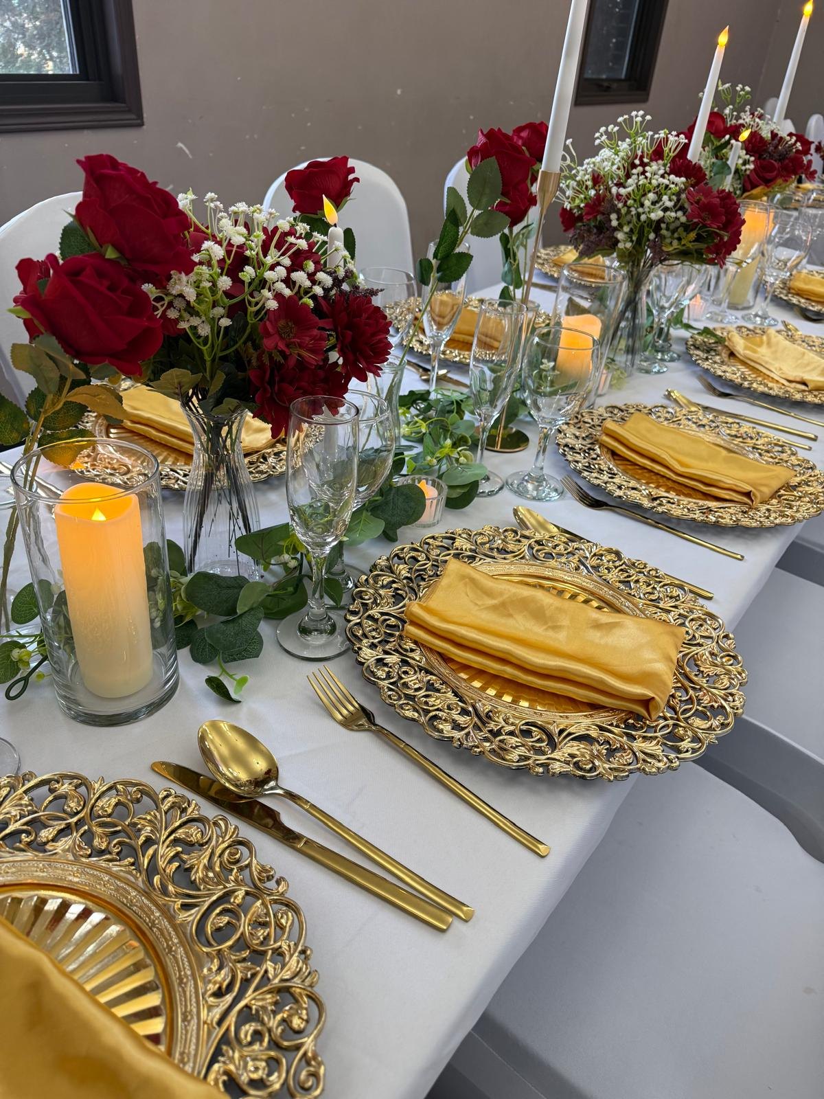 Roses, Gold and Candlelight